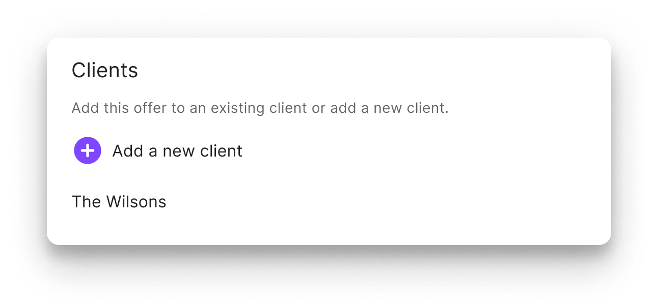 add clients in the jointly offer management platform